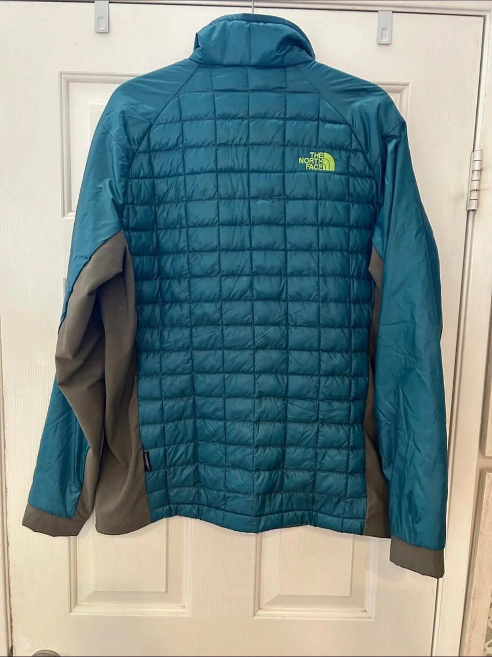 The North Face ThermoBall Hybrid Jacket Men’s Medium Teal Gray Olive Full Zip